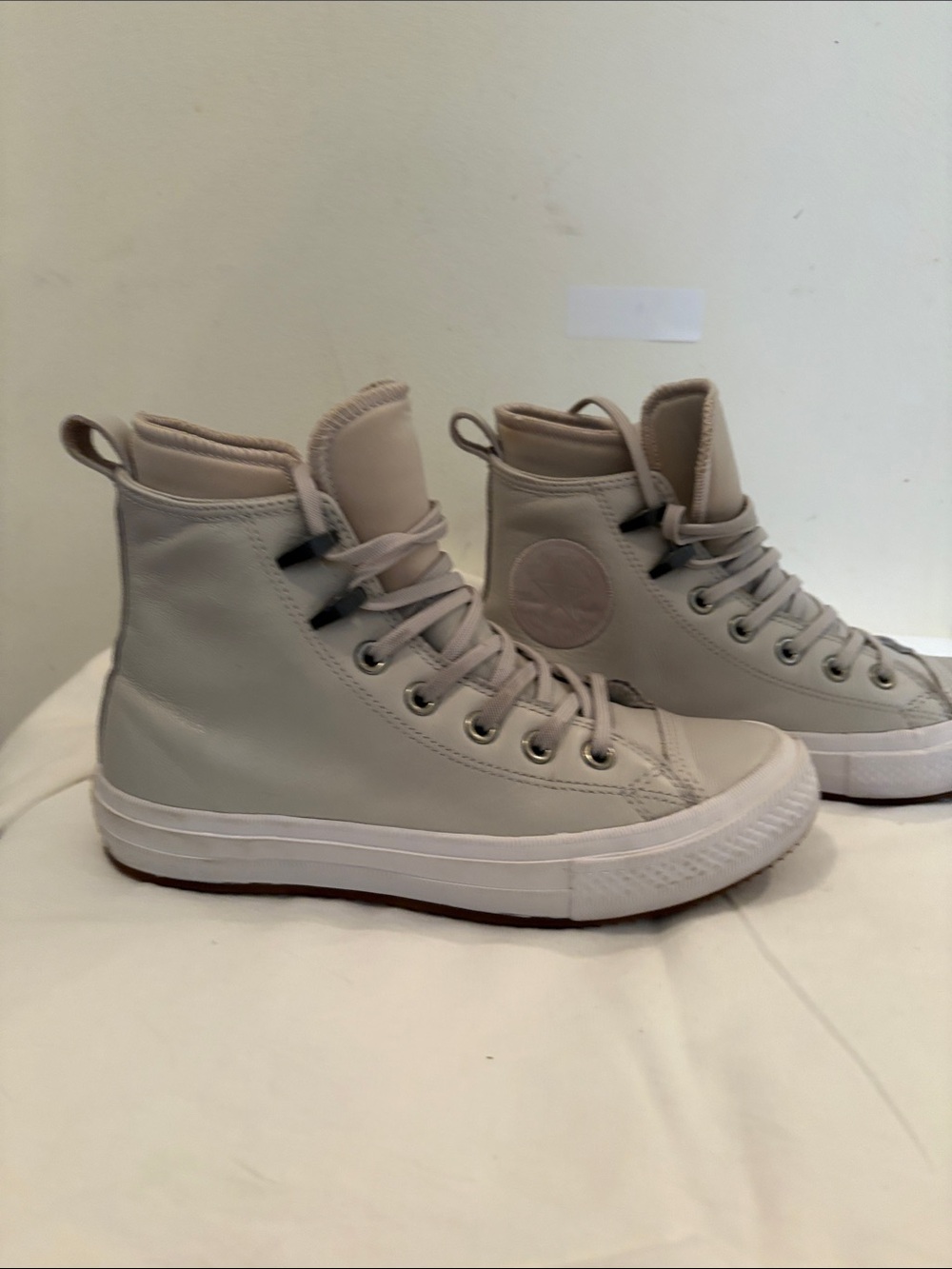 Converse High-Top Sneakers in Light Gray
